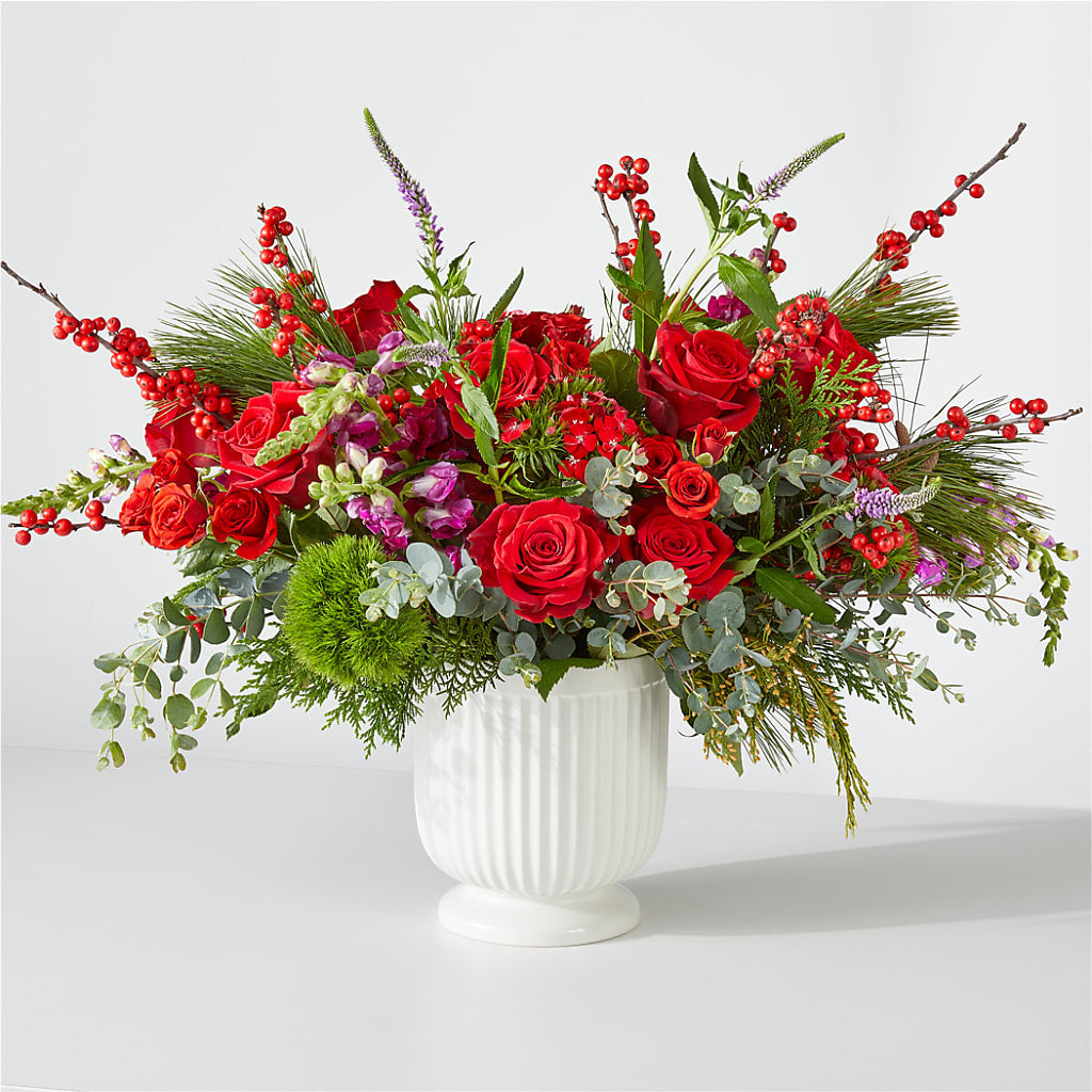 Big Red Bow Bouquet – SKIPS FLORIST & GIFTS, Toms River NJ