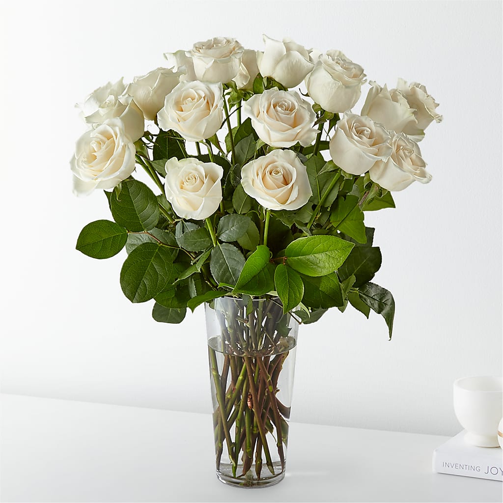 Long Stem White Rose Bouquet – SKIPS FLORIST & GIFTS, Toms River NJ