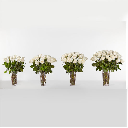 Long Stem White Rose Bouquet – SKIPS FLORIST & GIFTS, Toms River NJ