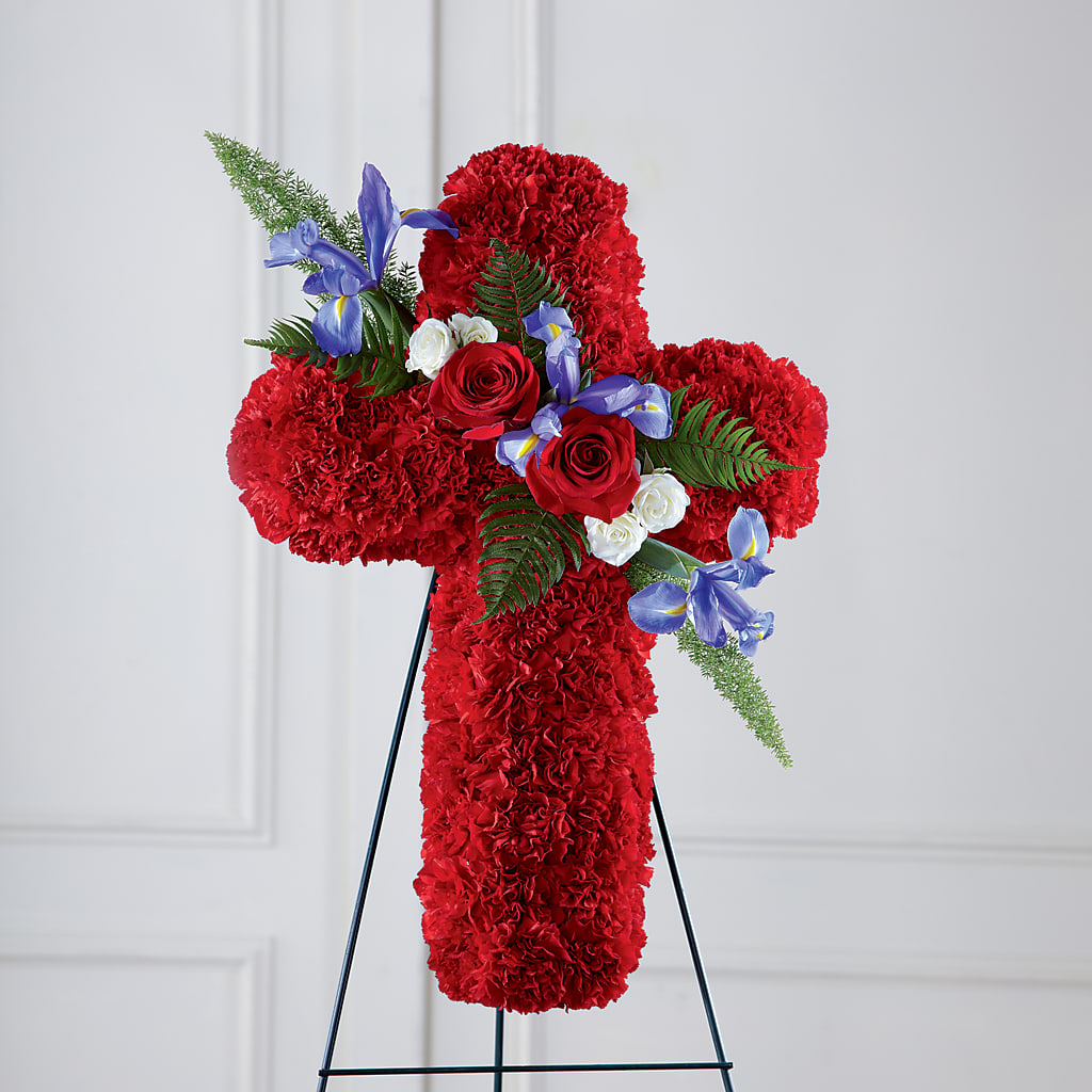Faithful Hero Floral Cross – SKIPS FLORIST & GIFTS, Toms River NJ