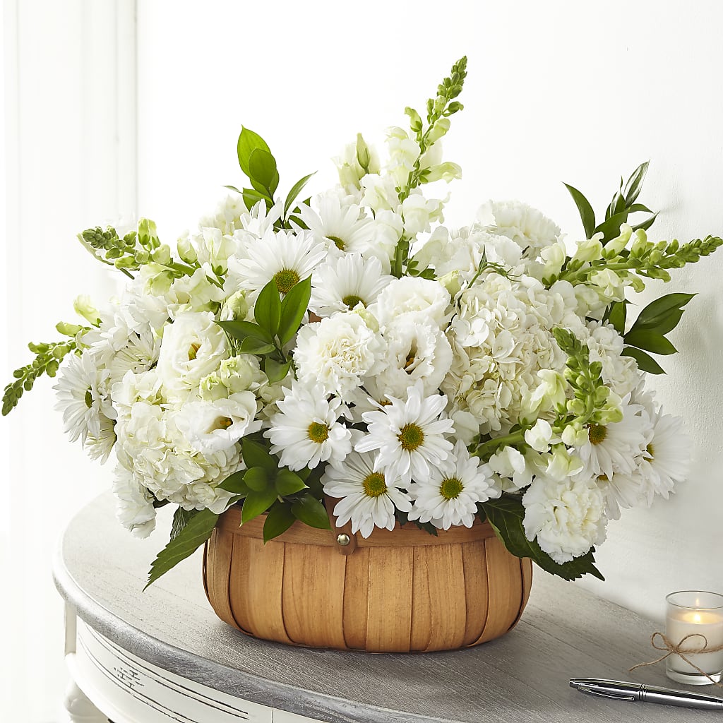 Pure Ivory Basket – SKIPS FLORIST & GIFTS, Toms River NJ