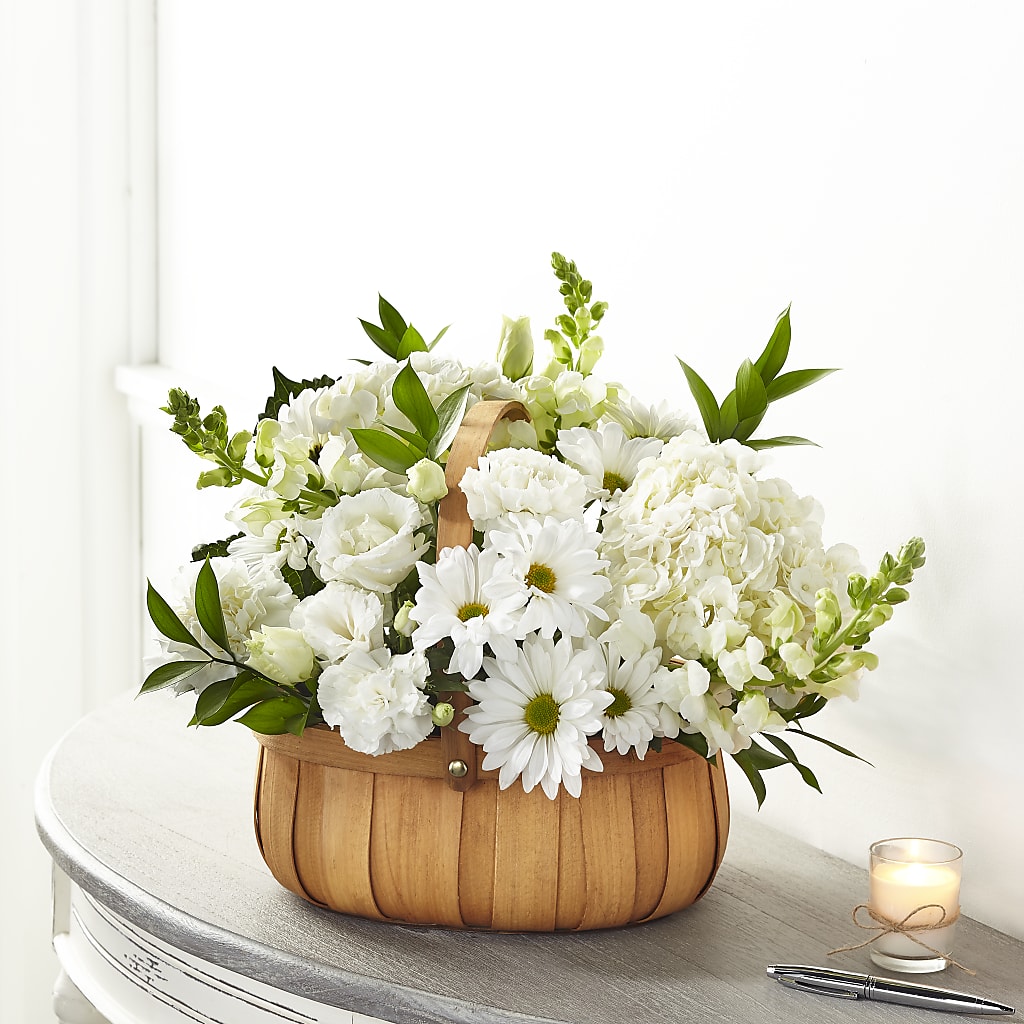 Pure Ivory Basket – SKIPS FLORIST & GIFTS, Toms River NJ