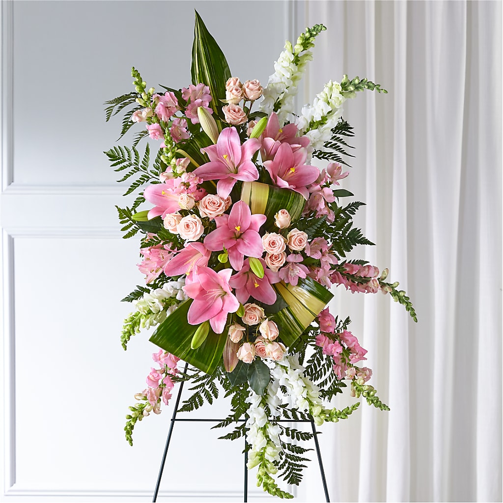 Elegant Embrace Standing Spray – SKIPS FLORIST & GIFTS, Toms River NJ