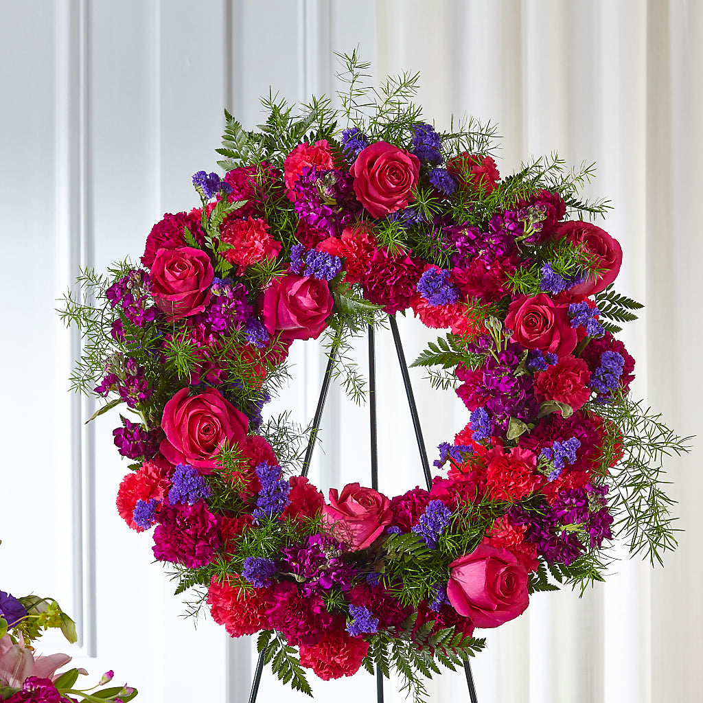 Calming Colors Wreath – SKIPS FLORIST & GIFTS, Toms River NJ
