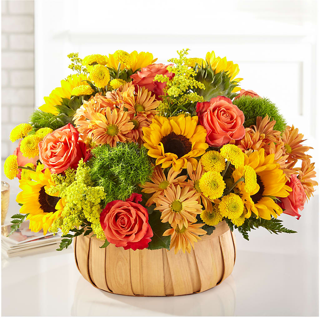 Harvest Sunflower Basket – SKIPS FLORIST & GIFTS, Toms River NJ