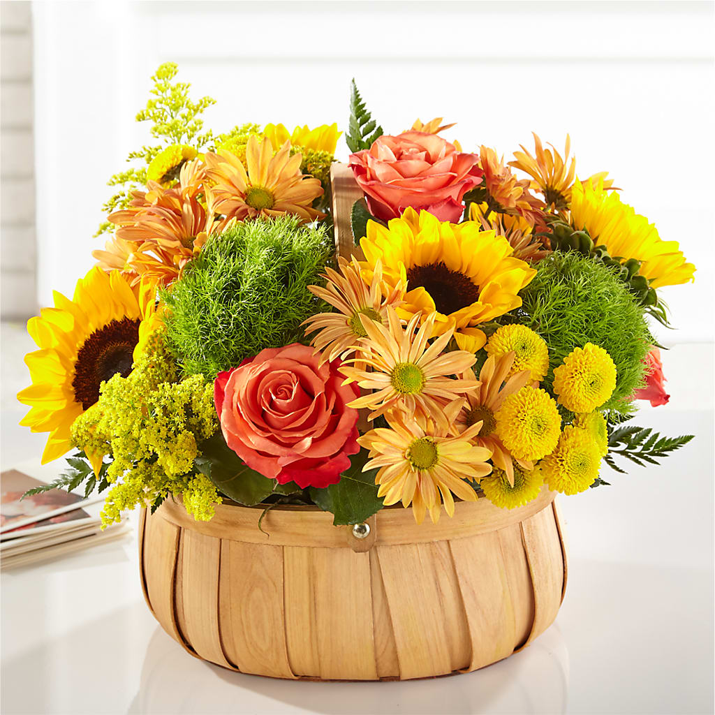 Harvest Sunflower Basket – SKIPS FLORIST & GIFTS, Toms River NJ