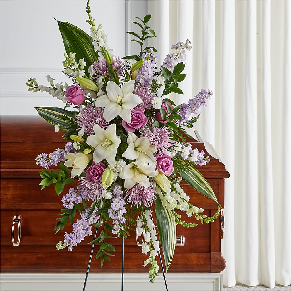 Grateful Hearts Standing Spray – SKIPS FLORIST & GIFTS, Toms River NJ