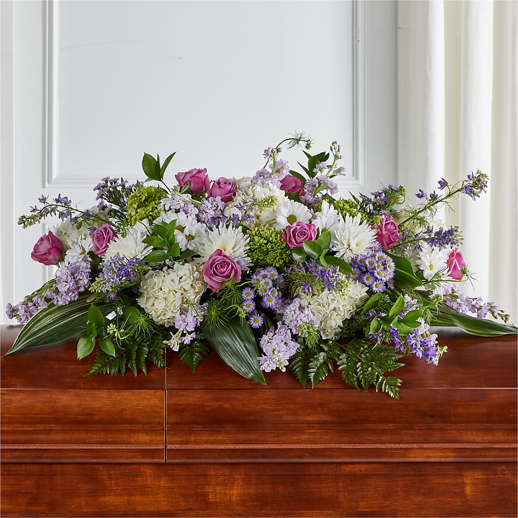 Meadows of Serenity Casket Spray – SKIPS FLORIST & GIFTS, Toms River NJ