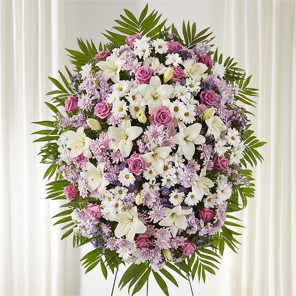 Surrounded by Love Standing Spray – SKIPS FLORIST & GIFTS, Toms River NJ
