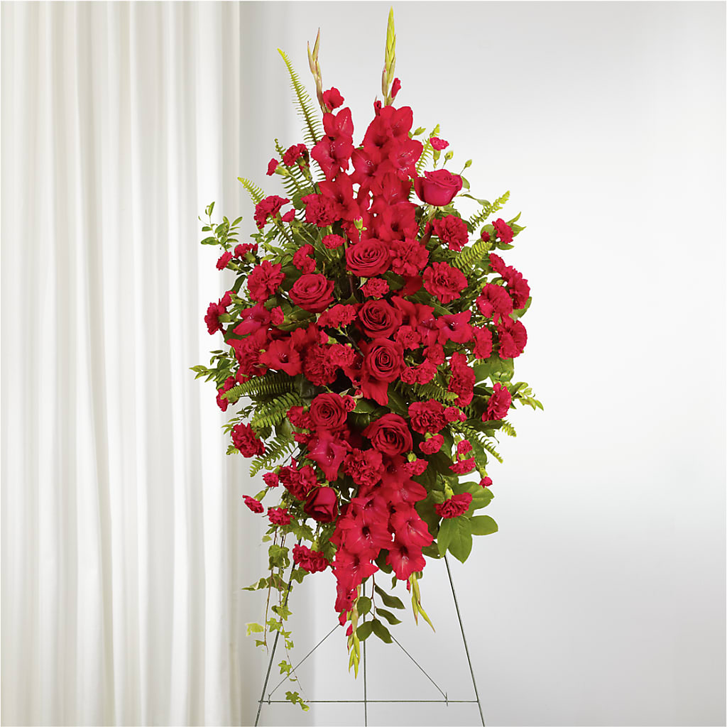 From the Heart Standing Spray – SKIPS FLORIST & GIFTS, Toms River NJ