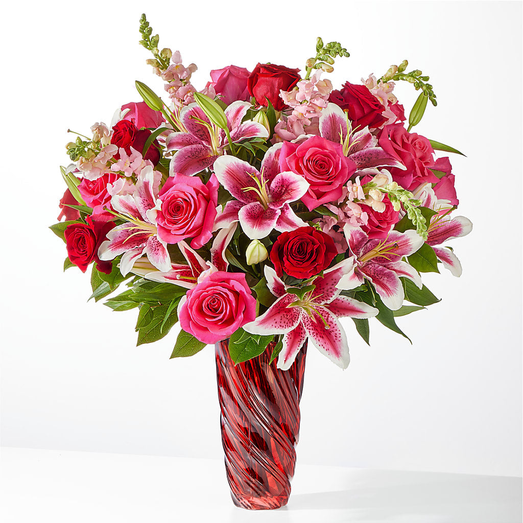 Always You Bouquet with Luxe Swirl Vase – SKIPS FLORIST & GIFTS, Toms River NJ