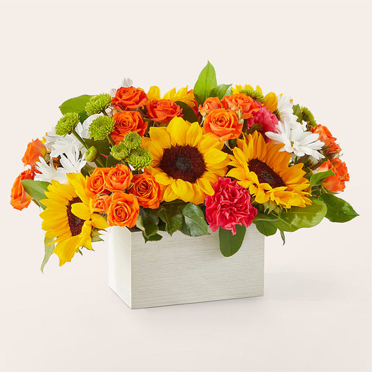 Sun-drenched Blooms Box Bouquet – SKIPS FLORIST & GIFTS, Toms River NJ