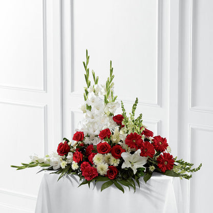 Crimson & White Arrangement – SKIPS FLORIST & GIFTS, Toms River NJ