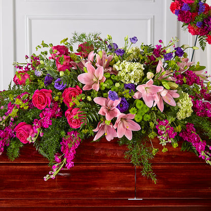 Radiant Tribute Casket Spray – SKIPS FLORIST & GIFTS, Toms River NJ