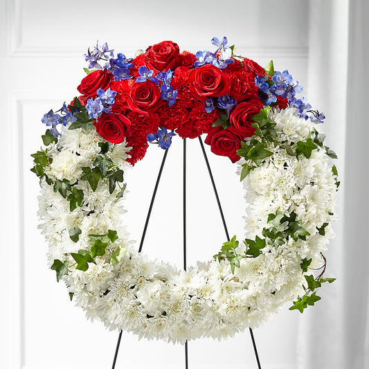 Patriotic Passion Wreath – SKIPS FLORIST & GIFTS, Toms River NJ