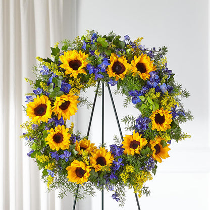 Bright Rays Wreath – SKIPS FLORIST & GIFTS, Toms River NJ