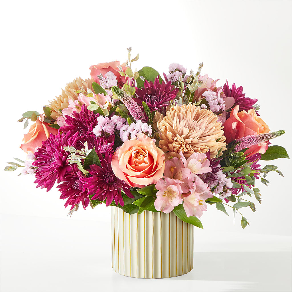 Berry Cobbler Bouquet with Ivory Vase – SKIPS FLORIST & GIFTS, Toms River NJ