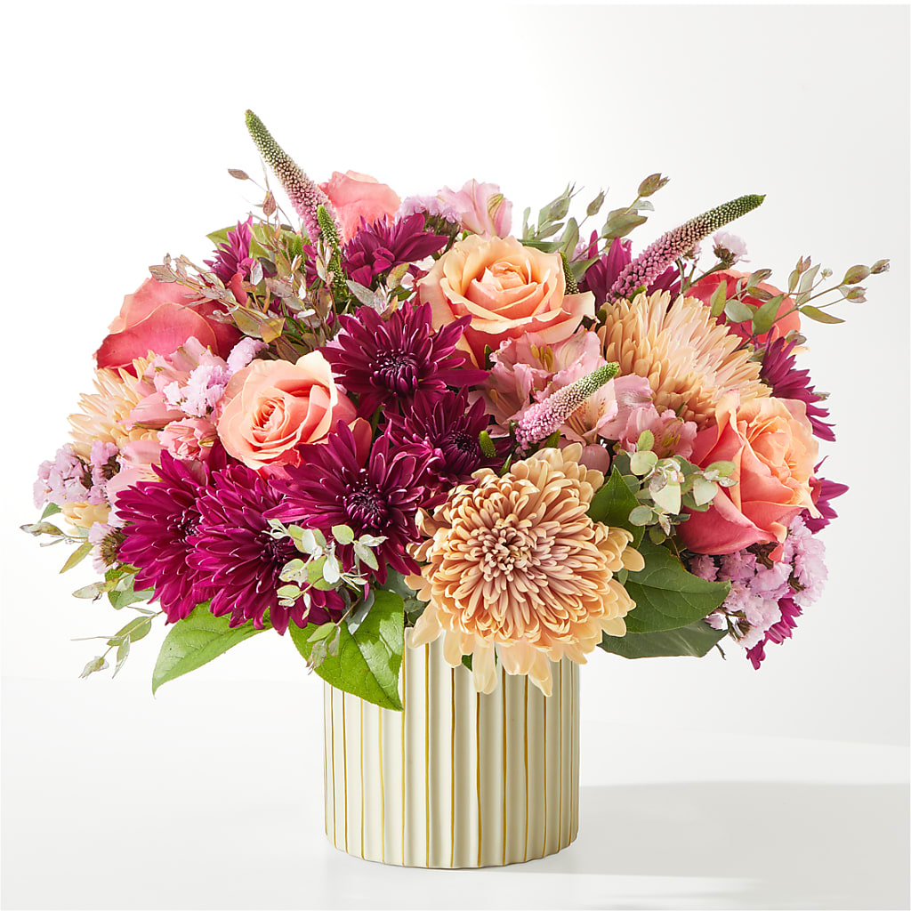 Berry Cobbler Bouquet with Ivory Vase – SKIPS FLORIST & GIFTS, Toms River NJ