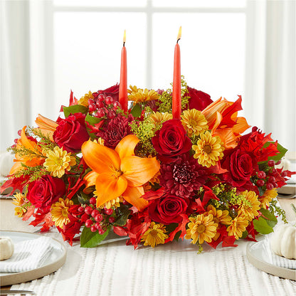 Autumn's Embrace Centerpiece – SKIPS FLORIST & GIFTS, Toms River NJ